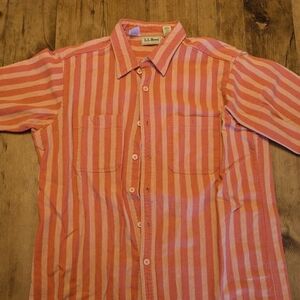 Creamsicle LL BEAN button down - "cool weave" summer shirt